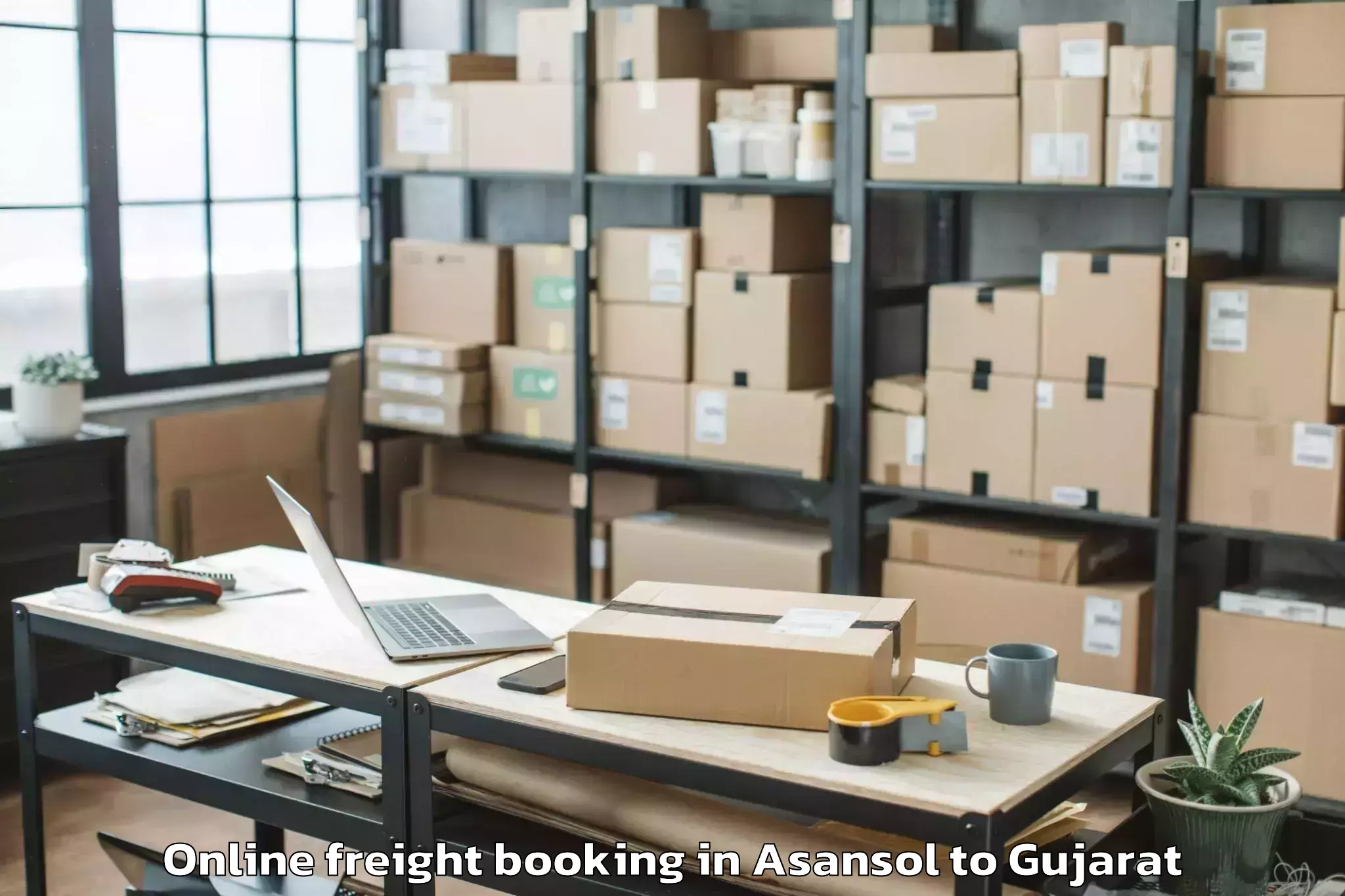 Asansol to Lunawada Online Freight Booking Booking